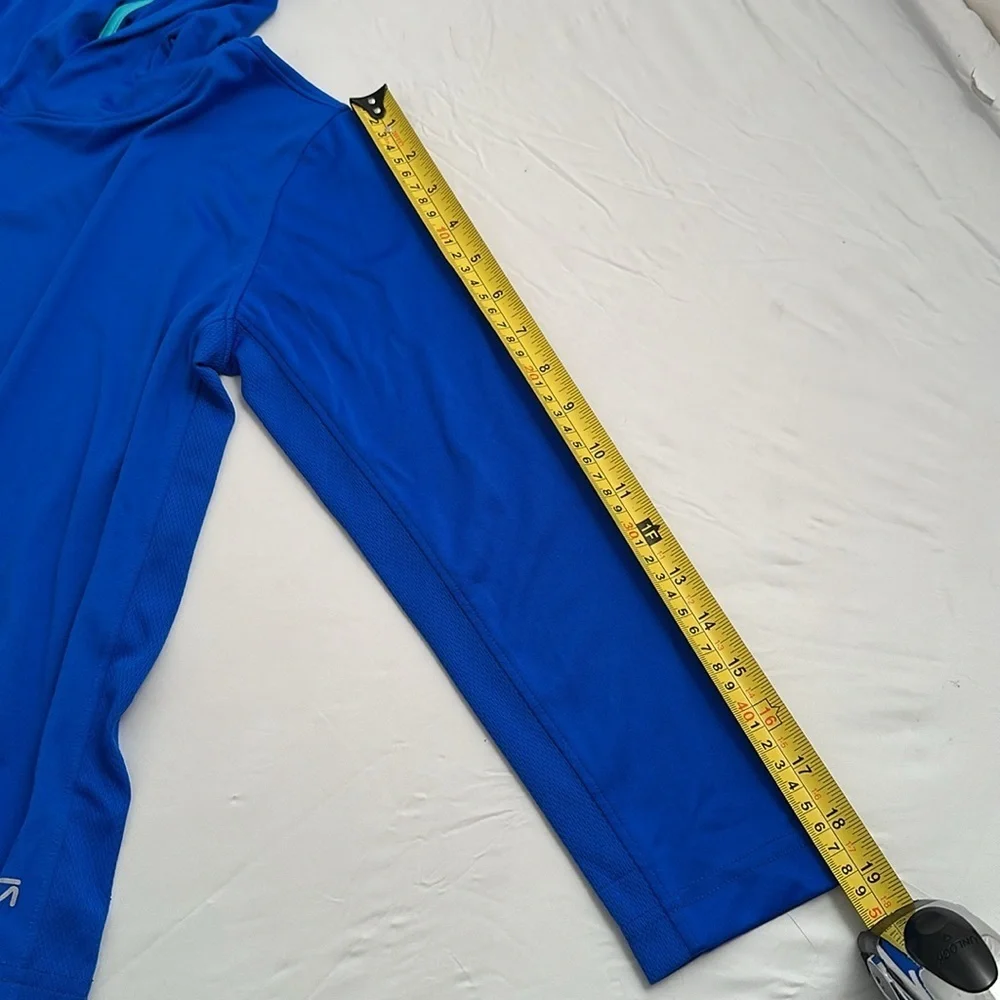 GAP GapFit blue hooded performance long sleeve top
